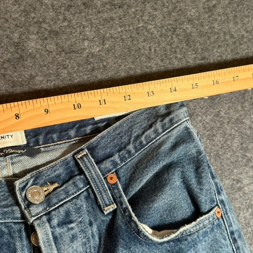 Citizens of Humanity Ayla Baggy Wide Leg Jeans Blue 24 Cotton Rigid Comfy Lux